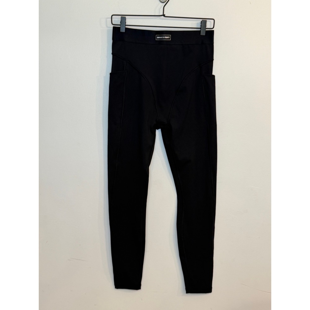 Savage X Fenty Lineup High-Waist Pocket Leggings Black Activewear Size M